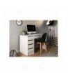 AUSTIN - Bureau 5 tiroirs 120 cm - Blanc