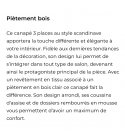 BONNY - Canapé droit 3 places convertible en tissu pieds bois clair - Jaune